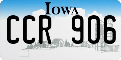 IA license plate CCR906