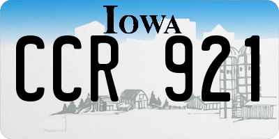 IA license plate CCR921