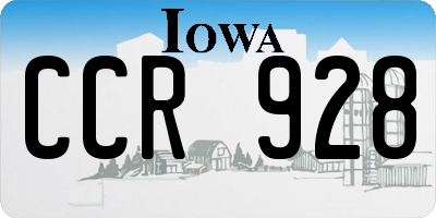 IA license plate CCR928