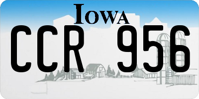 IA license plate CCR956