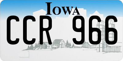 IA license plate CCR966