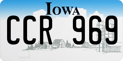 IA license plate CCR969