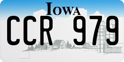 IA license plate CCR979