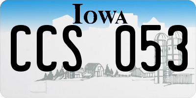 IA license plate CCS053