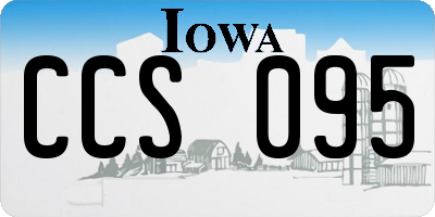IA license plate CCS095