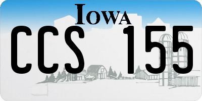 IA license plate CCS155