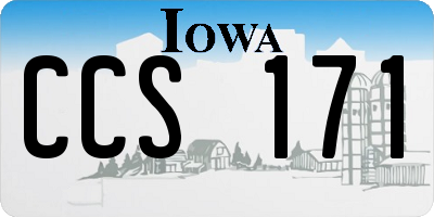 IA license plate CCS171