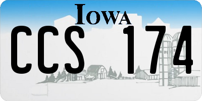 IA license plate CCS174