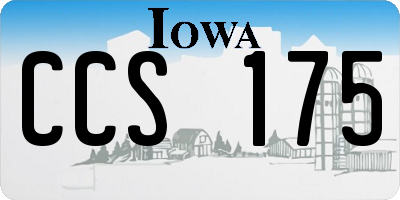 IA license plate CCS175