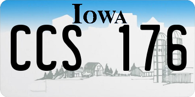IA license plate CCS176