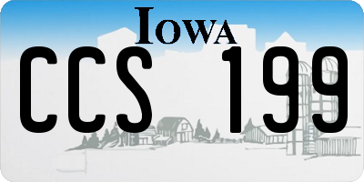 IA license plate CCS199
