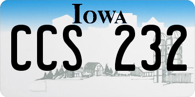 IA license plate CCS232