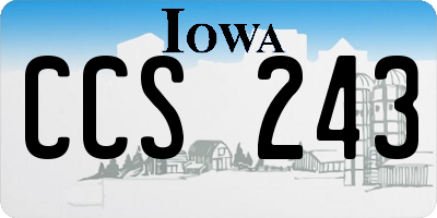 IA license plate CCS243