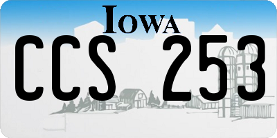 IA license plate CCS253