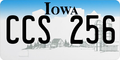 IA license plate CCS256