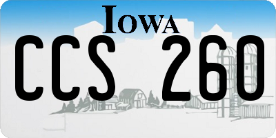 IA license plate CCS260