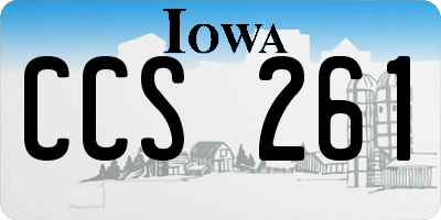 IA license plate CCS261