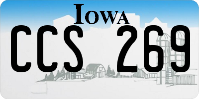 IA license plate CCS269