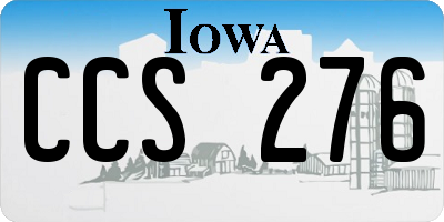 IA license plate CCS276