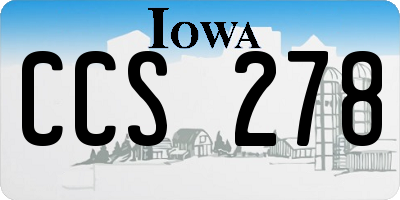 IA license plate CCS278