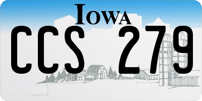 IA license plate CCS279