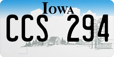 IA license plate CCS294