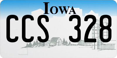 IA license plate CCS328