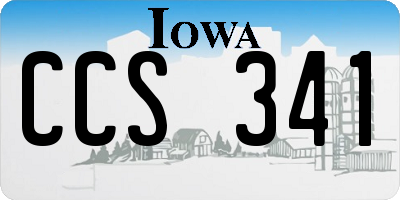 IA license plate CCS341