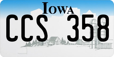 IA license plate CCS358