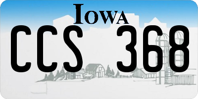 IA license plate CCS368