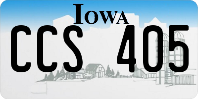 IA license plate CCS405