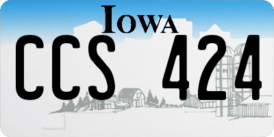 IA license plate CCS424