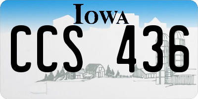 IA license plate CCS436
