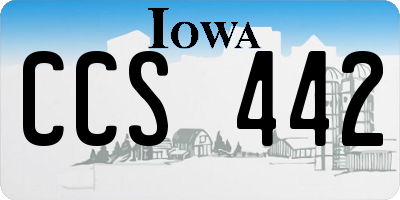 IA license plate CCS442
