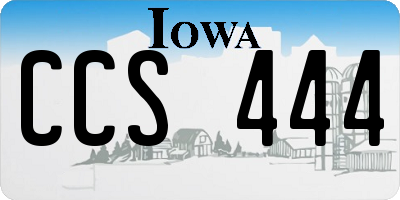 IA license plate CCS444