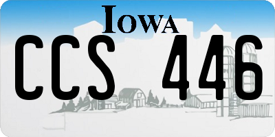 IA license plate CCS446