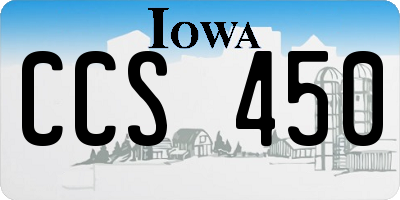 IA license plate CCS450