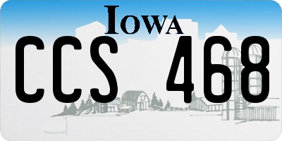 IA license plate CCS468