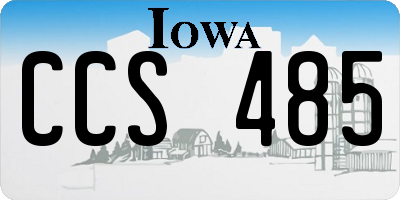 IA license plate CCS485