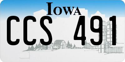 IA license plate CCS491