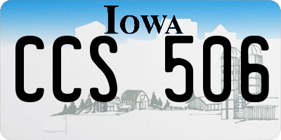 IA license plate CCS506
