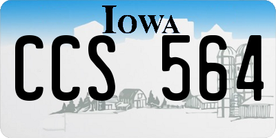 IA license plate CCS564