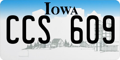 IA license plate CCS609
