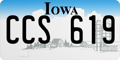 IA license plate CCS619