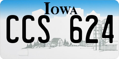 IA license plate CCS624