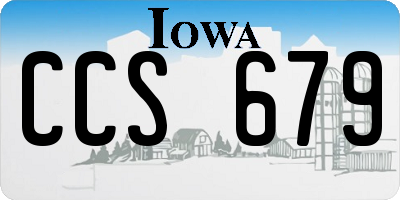 IA license plate CCS679