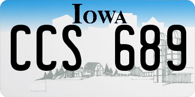 IA license plate CCS689