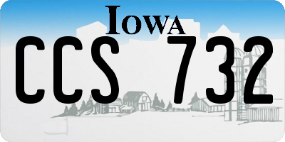 IA license plate CCS732