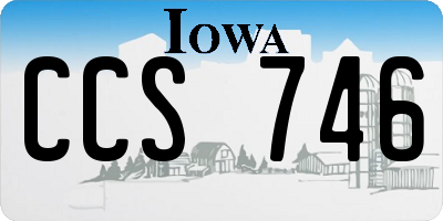 IA license plate CCS746