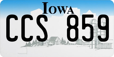 IA license plate CCS859